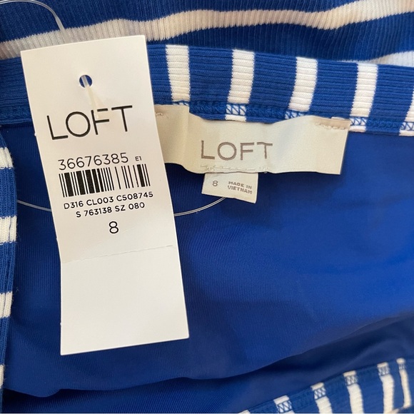 LOFT Stripe Ribbed Bra Maxi Dress - Picture 4 of 8